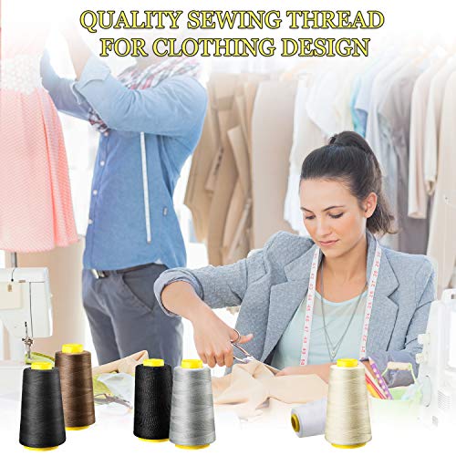 6 rollos hilo para overlock 3000 yardas BBTO miniatura 3