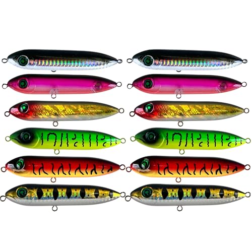 River Channel Fishing Flotador de línea de traqueteo para pesca de gato Santee, flotador estilo dragón demonio, sonajeros exóticos, 4 pulgadas, paquete de 6