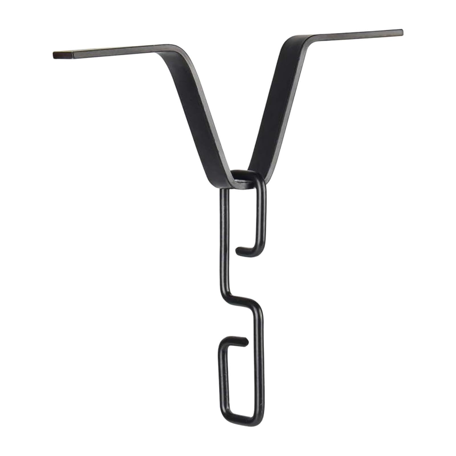 mophrati Rain Chain Hook V Shaped Clip Durable Gutter Adapter Reliable Outdoor Accessory Premium Iron Connector Effective Installation V Shaped Hook Hanger, Black, 15.75cm