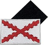 Bandera Cruz de Borgoña 100% Bordado - Escudo bordado - Parches Ropa - Parches Militares - Tercios Españoles - Imperio Español - 80 x 50 mm