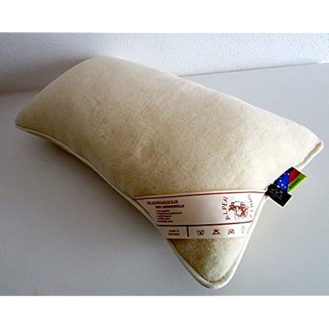 Almohada 100% Lana de Merino con Doble Funda y Relleno de Bola Cover
