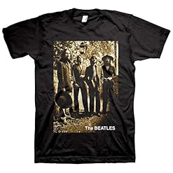LKSS Men’s Beatles Sepia 1969 Photo T Shirt - Les Beatles, Paul McCartney, John Lennon, RIngo Starr, George Harrison