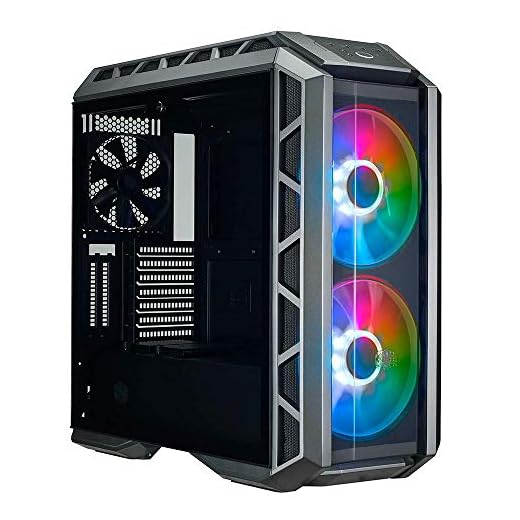 Gabinete Cooler Master MasterCase H500P Mesh ARGB, E-ATX, Lateral em Vidro Temperado, Painel Frontal em Tela, Duas Ventoinhas Frontais 200mm ARGB e 1 Ventoinha 140mm Traseira sem iluminação, PSU Cover