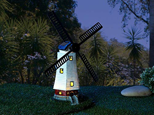 Lunartec Moulin décoratif Solaire à LED - 32 cm