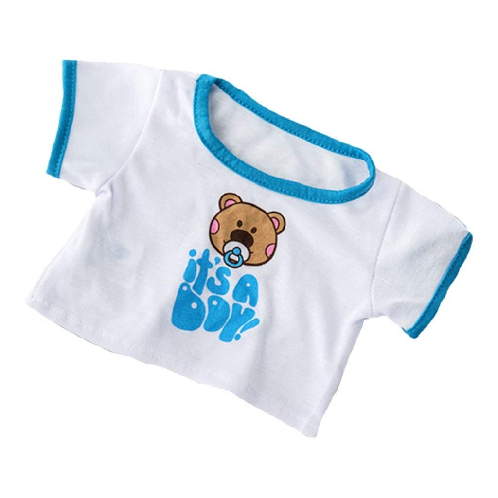 Stuffed Animals Plush Toy Outfit – It’s a Boy Tee 8”
