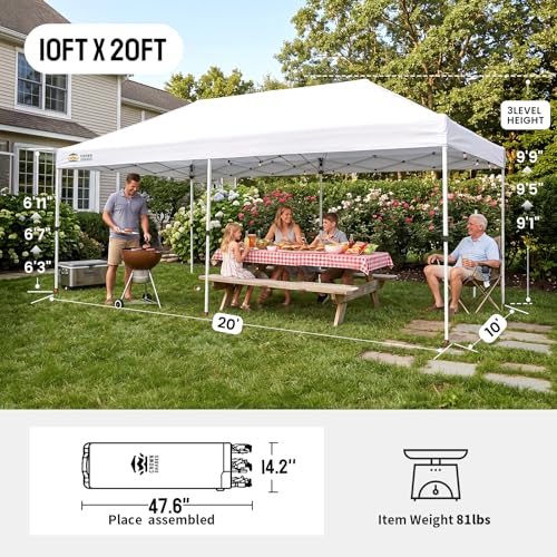 CROWN SHADES 10x20 Pop Up Canopy