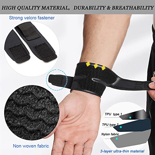 Mezeic Wrist Brace for TFCC Tear, Ultra-thin Compression Wrist Straps Weightlifting Wrist Wraps Adjustable Wrist Support for Sport Protection, Tendonitis Arthritis Wrist Pain - Black - Image 5
