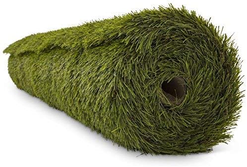 Imozel Premium Outdoor Artificial Lawn and Turf Grass 5’x10’ - Decorative Synthetic Astroturf Grass Mats - Realistic Looking and Feeling, Weatherproof - for Landscaping, Homes, Businesses, Dogs