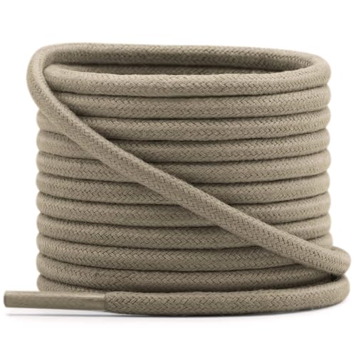 Image of YFINE Waxed Round Shoe Laces: 2 Pairs Oxford Shoelaces for Dress Shoes Boot | 4mm Thick, 20 Colors, 24 inch-71 inch, for Business Footwear, Chukka Boots, Men & Women