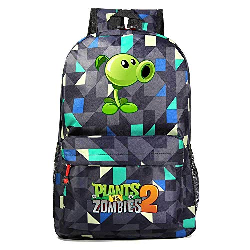 Mzshubao Plants vs. Zombies Backpack-Boys Girls Casual Daypack Game Theme School Rucksack-Kids Wear-resistant Backpack