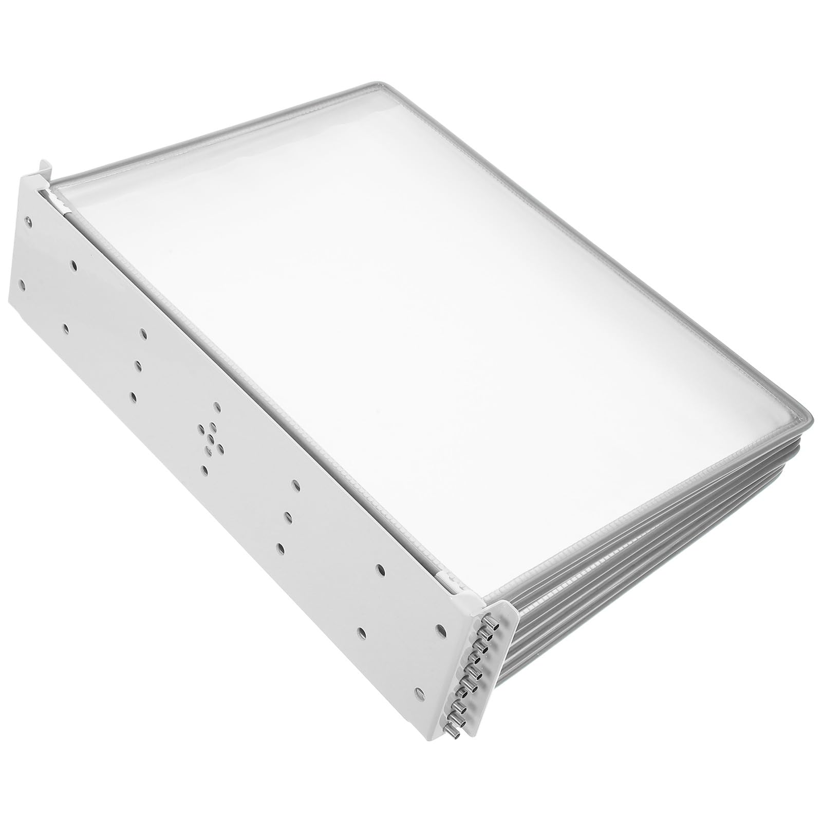 Ciieeo Wandmontierter Klappordner A4 mit 10 Seiten Flip System aus Pvc und Eisen Hängender Wand Aktenorganizer für Büro und Schulung mit Schnellem Zugriff