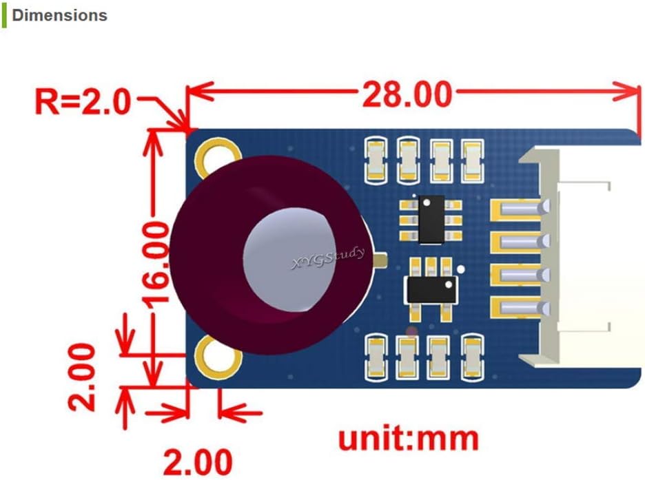 MLX90640 IR Array Thermal Imaging Camera 32×24 Pixels 55° Field of View I2C Interface 3.3V/5V Compatible with Raspberry Pi (ESP32) STM32 @XYGStudy (MLX90640-D55 Thermal Camera)
