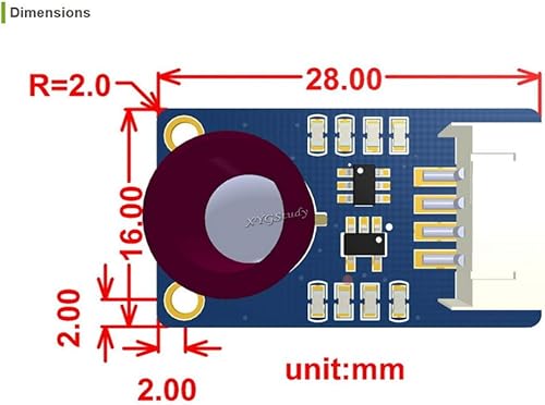 Miniatura 5 de MLX90640 IR Array Cámara de imágenes térmicas de 32 × 24 píxeles 55 campo de visión Interfaz I2C 3.3V5V Compatible con Raspberry Pi (ESP32) STM32