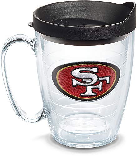 Tervis Made in USA Double Walled NFL San Francisco 49ers Insulated Tumbler Cup Keeps Drinks Cold & Hot, 16oz Mug, Primary Logo