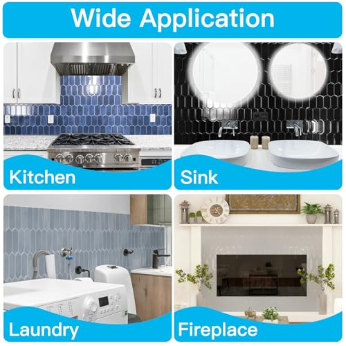 Art3d 10-Sheet Heavy-Duty Peel and Stick Backsplash, Self-Adhesive Vinyl Wall Tiles for Kitchen Countertop Bathroom, Green by Art3d - Used condition - Image 9