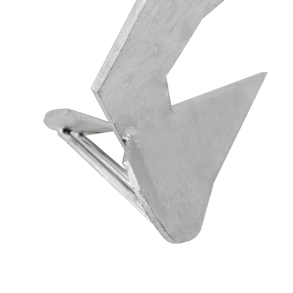 ISURE MARINE Ancre de bateau en acier galvanisé à chaud 22lb/10kg Delta Anchor Triangle Charrue Ancre