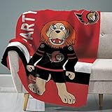 Sleep Squad Ottawa Senators Sparty 60 x 80 Raschel Plush Blanket an NHL Mascot Super-Soft Throw