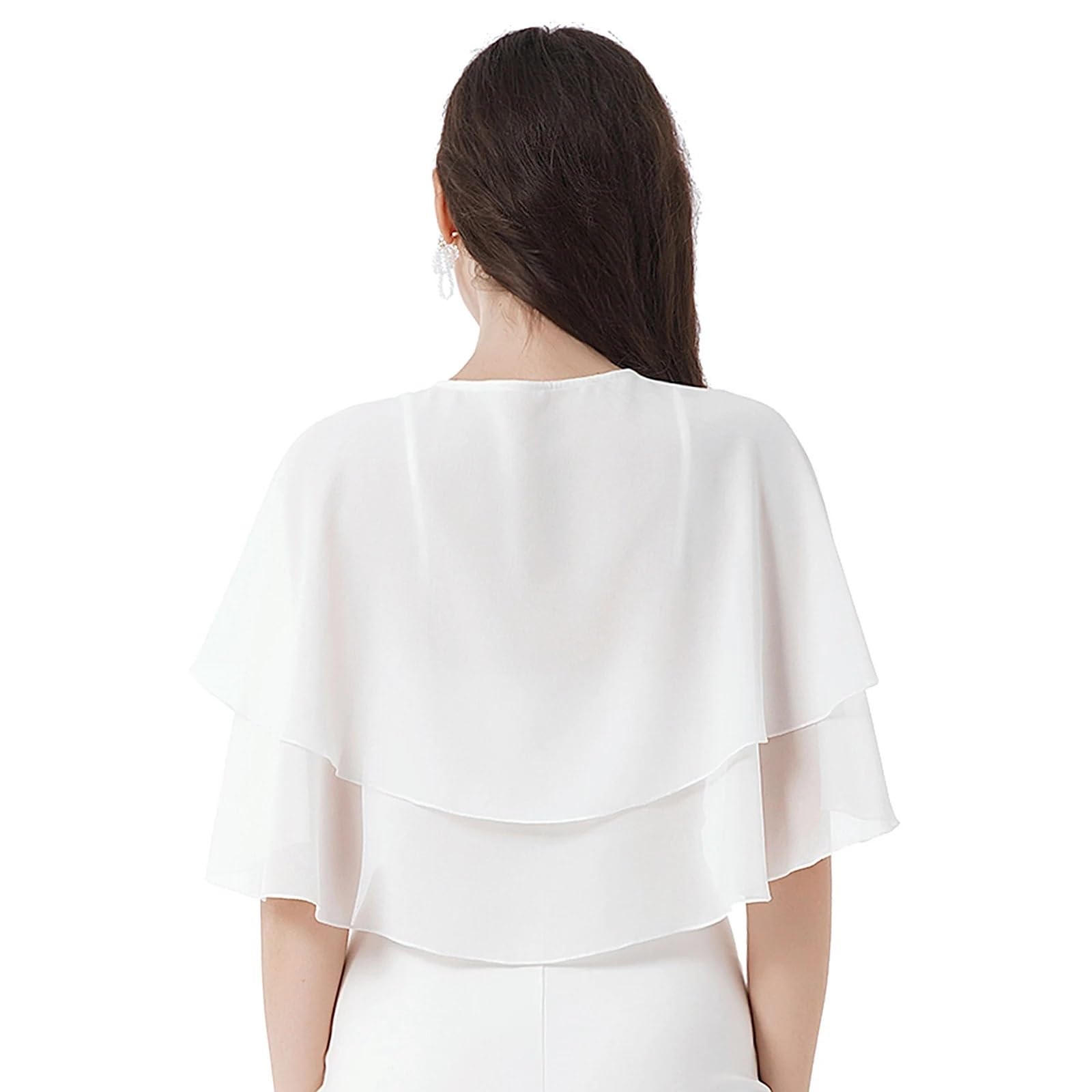 Gasa novia chal capas chaqueta accesorios de boda noche baile negro Estola De Mujer