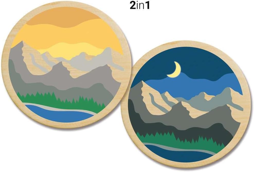 Ravensburger – CreArt Wooden – Wood – Adult – Paint by Numbers – Moutains – Relaxing and Creative Activity – 25923