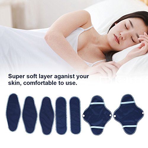 Almofadas ultrafinas, conjunto de 8 peças, conjunto de almofadas reutilizáveis para mulheres, forro