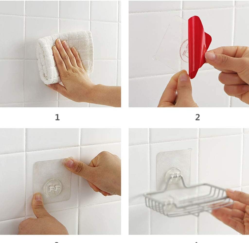 Jabonera de Viaje, jabonera de Metal montada en la Pared con Gancho, jabonera de Drenaje para baño, jabonera autoadhesiva Fuerte, jabonera para baño