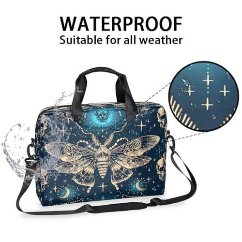 Maletín para portátil diseño retro gótico calavera mariposa miniatura 3