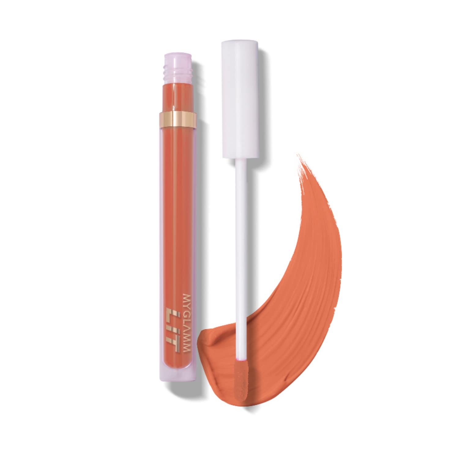 MyGlamm LIT Liquid Matte Lipstick-Stashing (Orange)-3 ml | With Moringa Oil | 12HR Long-lasting Lipstick | Cruelty-Free Matte Lipstick-picture-10