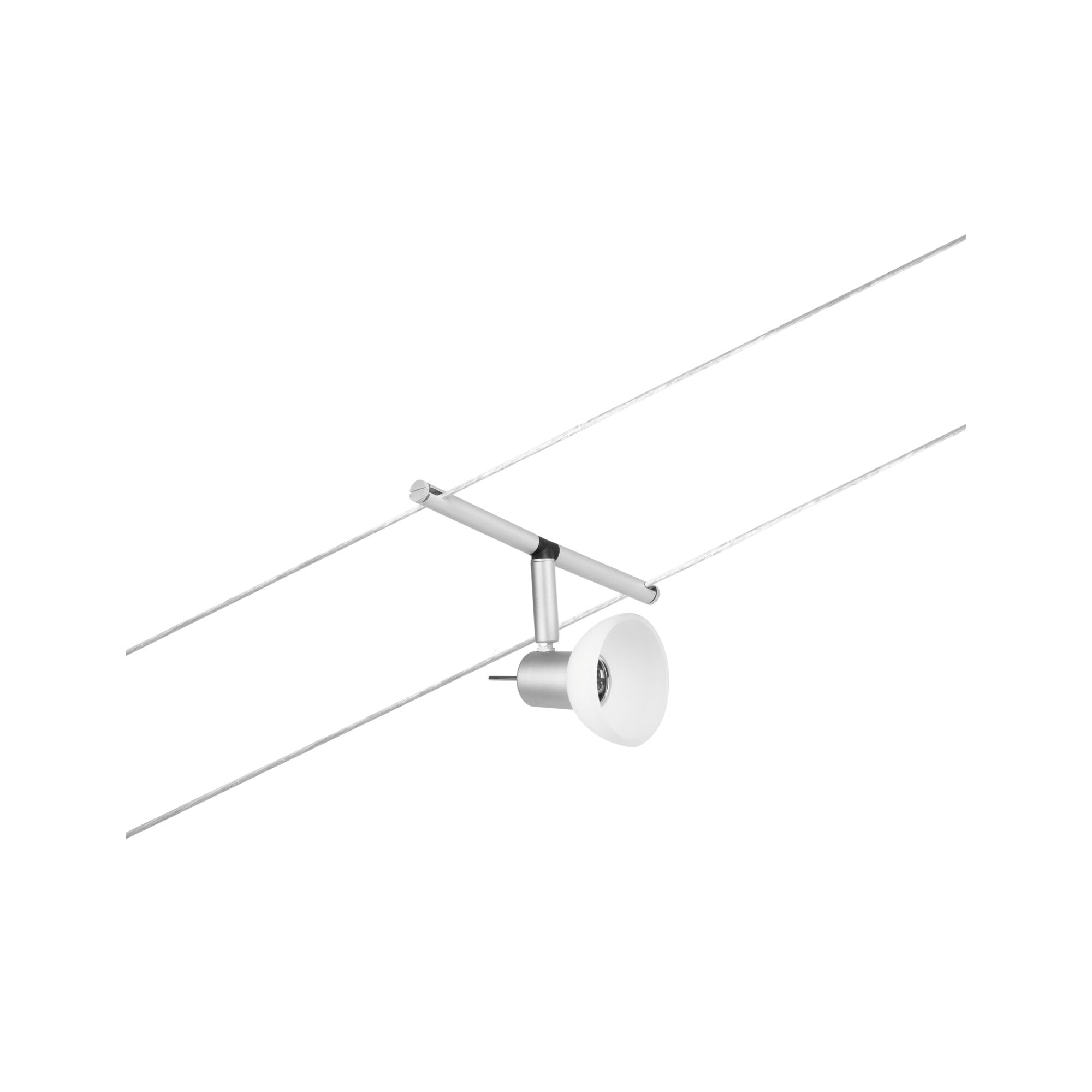 Paulmann 94448 CorDuo Set Système de Câbles Sheela DC 5 x 10 watts max, Éclairage Extensible Chrome Mat Câble Matière Plastique GU5,3 Système de Câbles sans Ampoules