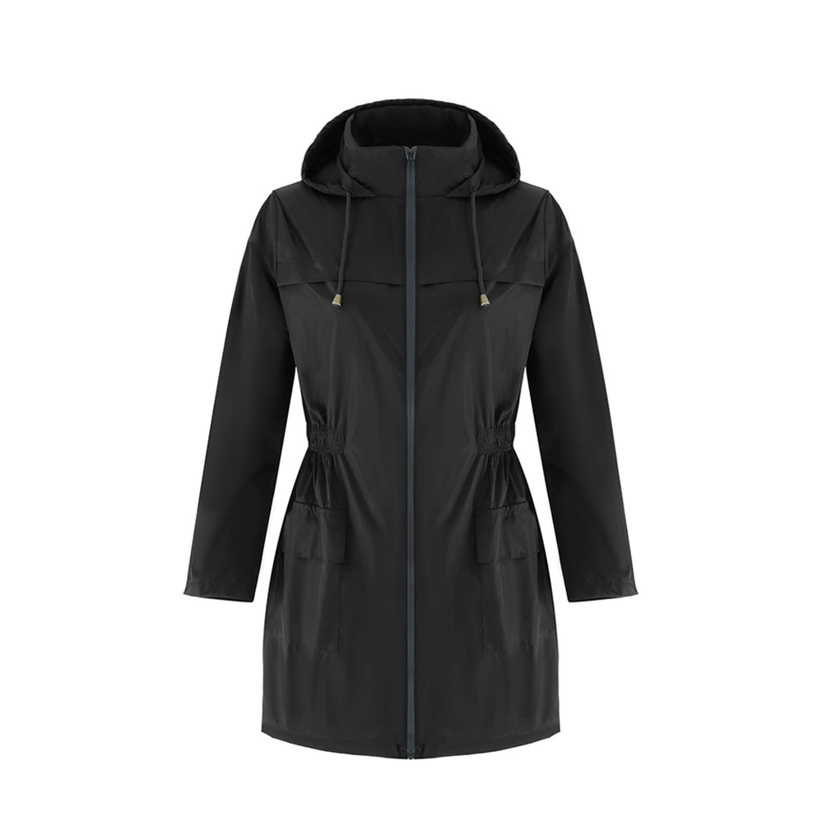 SotRong Vêtement de pluie coupe-vent, léger et pliable pour femme, capuche, pour la marche, le camping