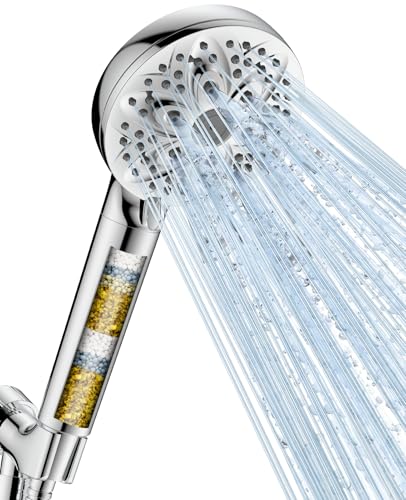 6-Setting Filtered Handheld Shower Head, JDO High Pressure
