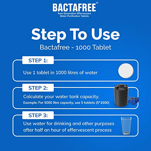 Image of 1000 Water Purification Tablets - Disinfectant tablet for Overhead and Underground Water Tank - 1 Tablet Purifies 1000 liters Water - Pack of 2, 24 Tablets