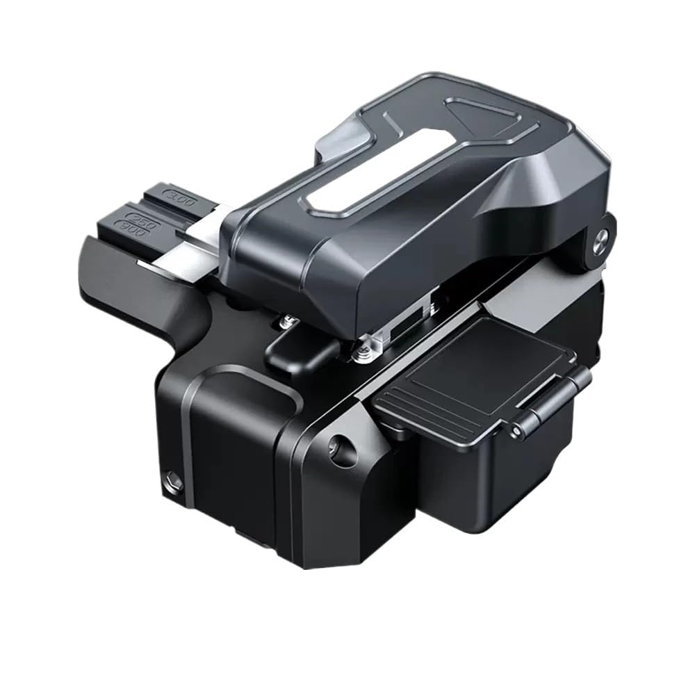 CUDTAPI Optical Fiber Cleaver, Automatic 1 Step Optic Fiber Cleaver with Scrap Collector, k to Rotate the Blade