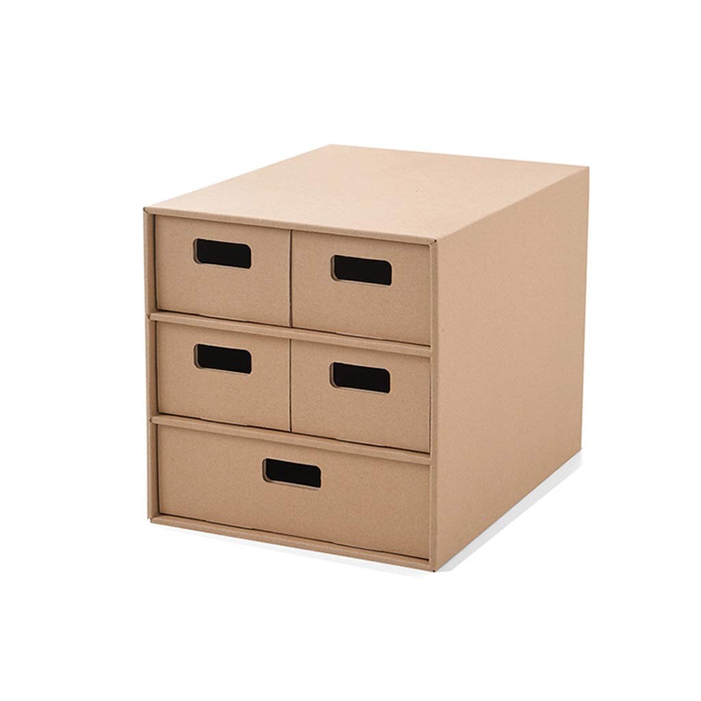 Boîte de rangement A4 multi-couche XMING en papier kraft pour bureau