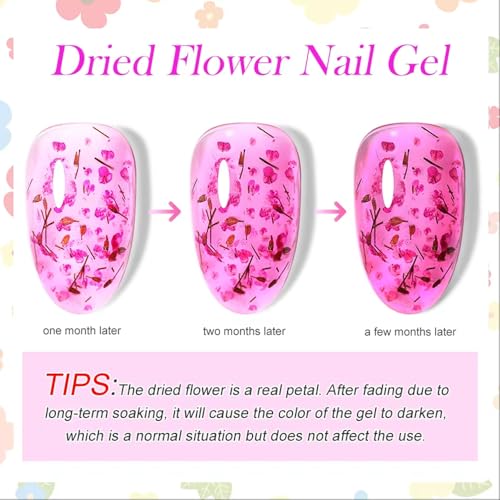 Esmalte en gel flores secas 5ml rosa y azul miniatura 6
