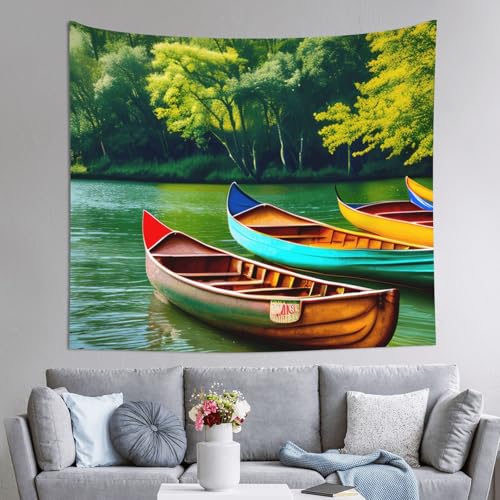 Tapiz para colgar en la pared DUWAA de 152x130 cm ideal para sala de estar con diseño de paisaje