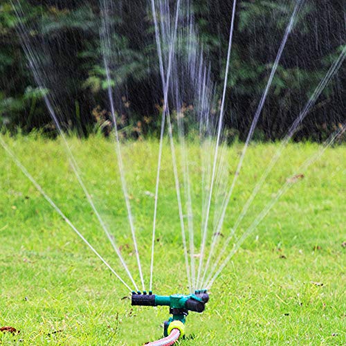 UZOU Lawn Sprinkler, 360 Degree Rotating Garden Sprinkler with Up to 3,000 Sq. Ft Coverage - Adjustable, Weighted Gardening Watering System,Water Sprinkler for Kids Playtime Outdoor - Thumbnail 3