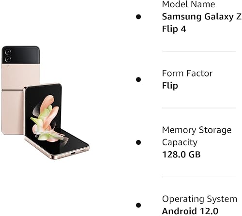 Miniatura 6 de Samsung Galaxy Z Flip 4 5G, versión estadounidense, 128GB, oro rosa - Desbloqueado (renovado)