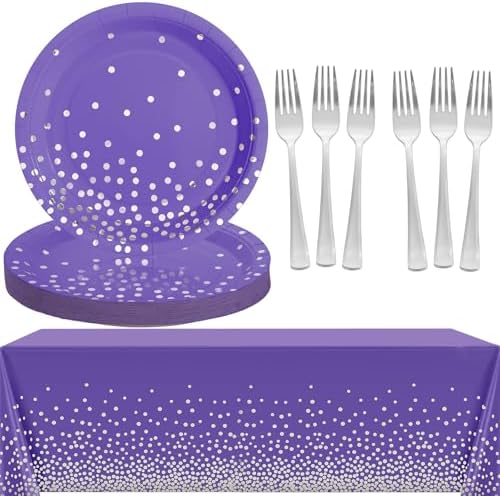 71PCS Purple Party Decorations, Birthday Party Supplies Includes 35 7