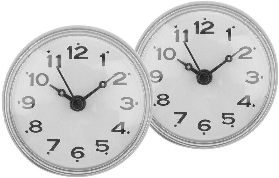 Home Decor 2pieces Shower Bathroom Kitchen Wall Clock Moistureproof Waterproof Gift