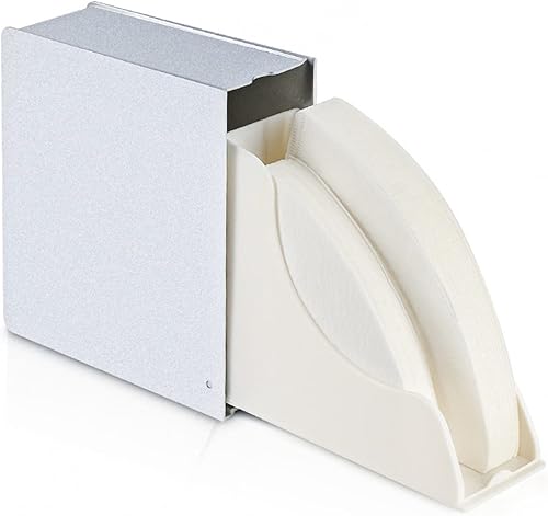 Soporte de filtro de café en forma de cono – Soporte de filtro de papel plateado esmerilado para verter sobre café, dispensador para mostrador para