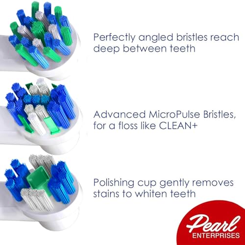 Toothbrush Heads for Oral B, 12 Pack Professional Electric Toothbrush Replacement Heads Medium Dupont Bristles Replacement Toothbrush Heads Assorted Floss Cross & Whitening Styles Brush Heads Refills - Thumbnail 6