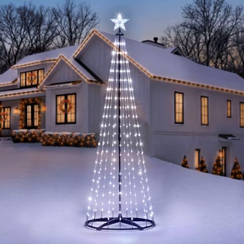 7 ft Lighted Outdoor Christmas Tree, 310 LEDs...