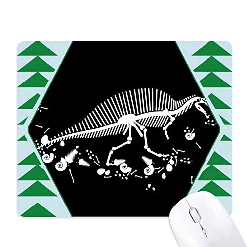 Tapis de souris dinosaure fossile en caoutchouc et motif sapin vert