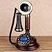 Produktbild HFFFHA Weinlese-Telefon/Retro- Telefon aus echtem Holz, vergoldet mit Messing - Funktionsdrehschaltern und Classic Metal Bell Telephone for Privatanwender Küche Hotel Büro Mit