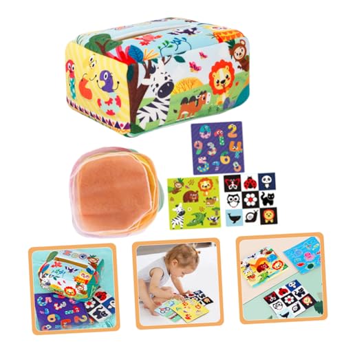 TOYANDONA 1 Conjunto Caixa De Tecido Brinquedo Toalhas De Papel Brinquedos Brinquedo Montessori Brin