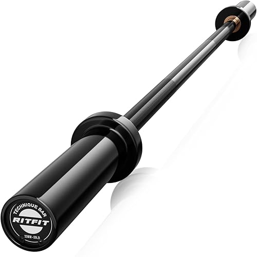 Miniatura 24 de RITFIT Olympic Barbell 4ft/6ft - 2 Inch Weight Bar for Strength Training, Weightlifting, Squat, Deadlift, Bench Press, Curl, Overhead Press -