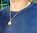 LINLINCHIC 18K Gold Plated Jesus Coin Necklace, Christian Prayer Pendant for Men Women, Religious Necklace