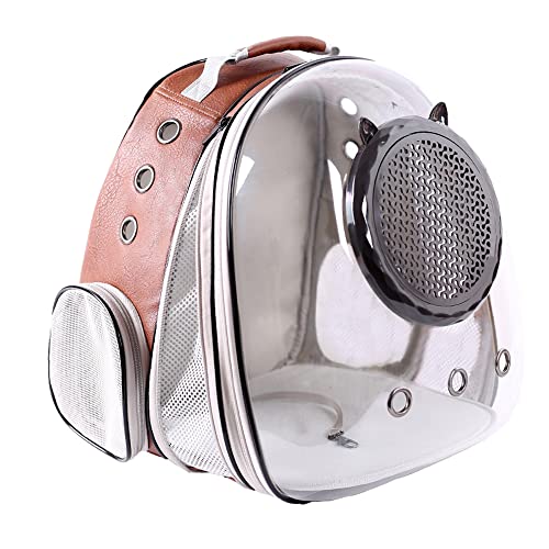 Expandable Cat Carrier Backpack, Backpack for Cats Kitten Small Puppy, Airline Approved Cat Bubble Backpack, Space Capsule Astronaut Carrier (Brown, Front Extension) - image 8