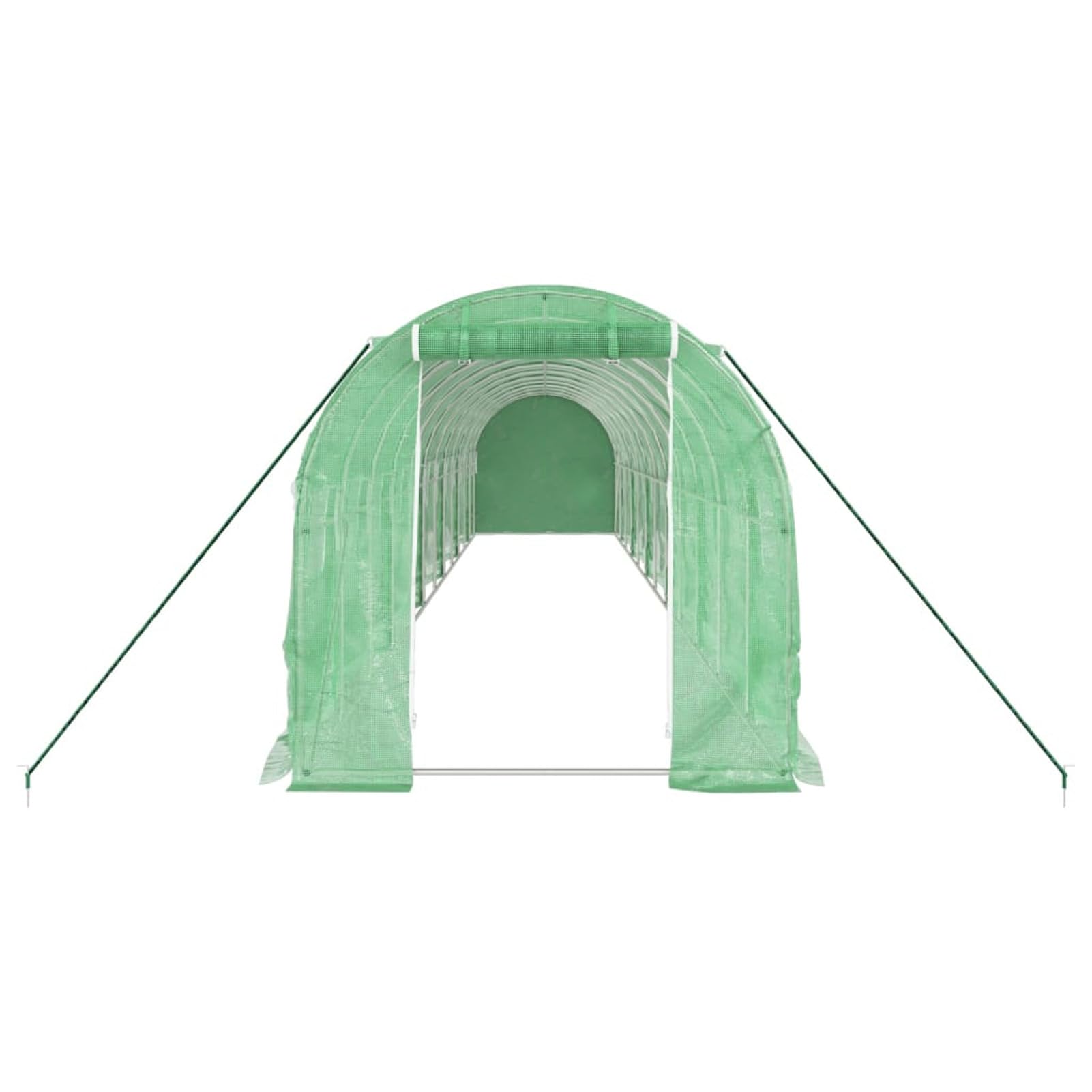 GuyAna Invernadero con Estructura de Acero Verde 24 m² 12x2x2 m Pajareras Exterior En Jardin