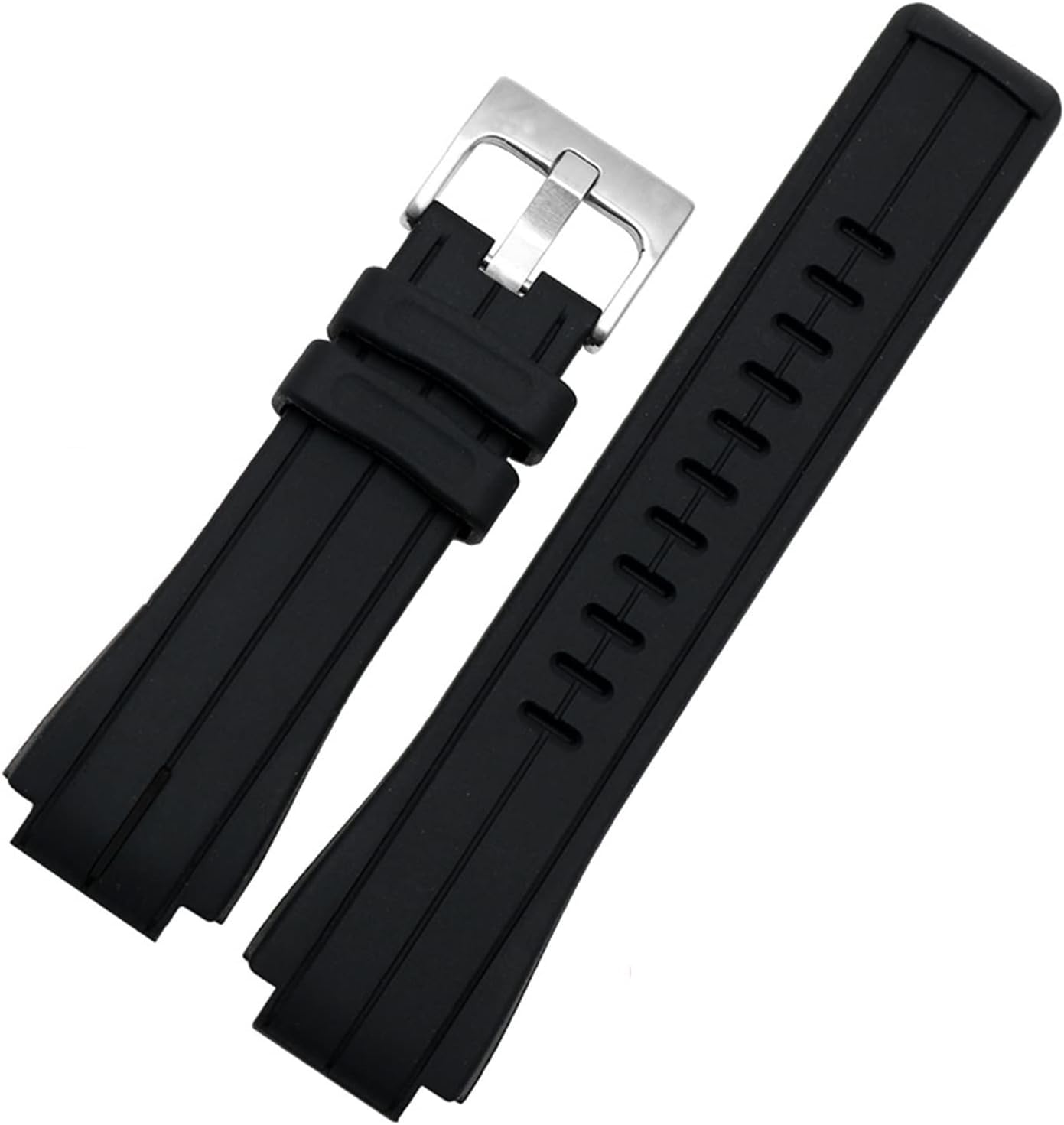 Rubber Watchband for Timex Watch for T2N720 for T2N721 for TW2T76300 Black Waterproof Silicone Sports Strap 24x16mm
